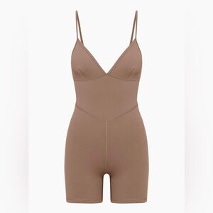 Aritzia Wilfred Free Taupe Brown Promise Romper XXS